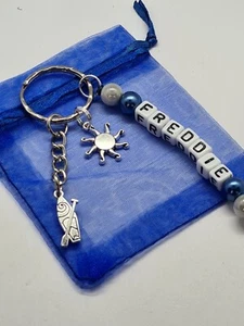 Personalised paddle board keyring, paddle board name tag, beach keyring - Picture 1 of 2
