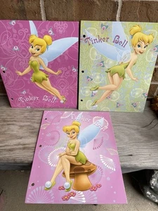 Lot Of 3 DISNEY FAIRIES Tinkerbell 2 Pocket Folder Disney Portfolio 2007 NEW - Picture 1 of 13