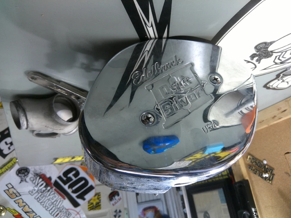 Carburador EDELBROCK Qwiksilver 38 mm con filtro de aire Harley Davison con mani evo Foto 1 de 4