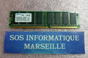 Barrette Mémoire SAMSUNG 512MB DDR PC3200 CL3 PC3200U-30331-Z (M368L6523CUS-CCC) - Picture 1 of 4