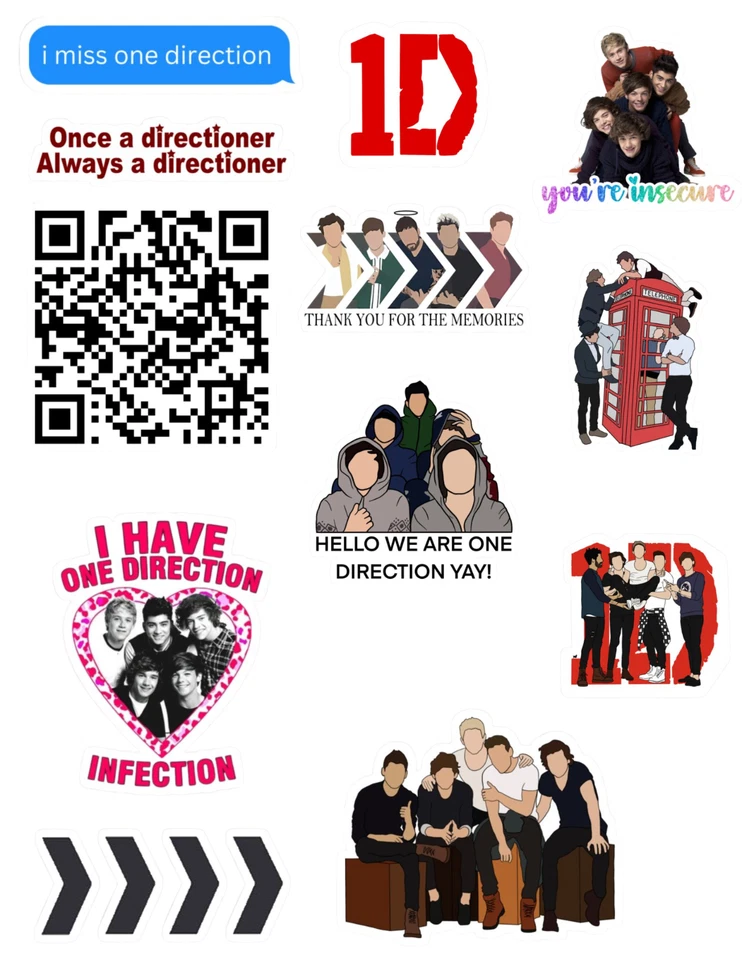 One Direction Band Stickers Pack