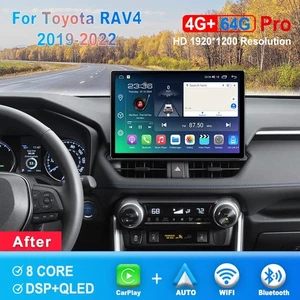 12.5 inch Screen Android Car Radio For Toyota RAV4 2019-2022 Carplay Head Unit - Picture 1 of 7