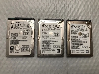 Set of 3: HGST HARD DRIVE 7K1000 1TB, 5K1000 1TB, Z5K500 500GB For Laptop SATA - Image 1 of 4