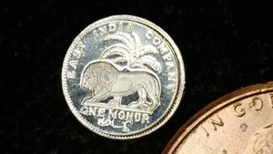 MINIATURE COIN 1835 INDIA ONE MOHUR PROOF LIKE STERLING SILVER - Picture 1 of 2
