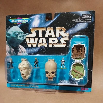 Micro Machines Star Wars Mini Figure Head Pods Collection #4 Galoob Vintage  - Image 1 of 4
