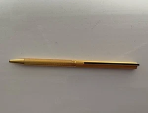 S T Dupont Gold Plated Ball Point Pen Classique Classic Paris Black - Picture 1 of 23
