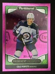 Parkhurst 2021-22 - Prominent Prospects Cole Perfetti #PP16 púrpura/99 (RC) - Imagen 1 de 2