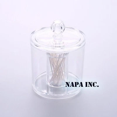 Acrílico Transparente Q-tip Almacenamiento de Maquillaje Algodón Hisopo Soporte Caja Organizador de Cosméticos Foto 1 de 4