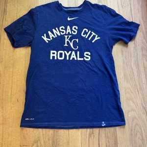 Nike Kansas City Royals Dri-Fit shirt MLB KC MLB Medium THE NIkE TEE Used - Picture 1 of 7