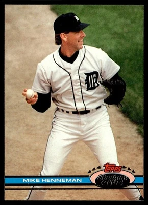 1991 Stadium Club Mike Henneman Detroit Tigers #287 - Image 1 of 2