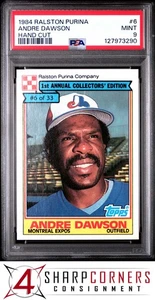 1984 RALSTON PURINA HAND CUT #6 ANDRE DAWSON EXPOS HOF PSA 9 - Picture 1 of 2