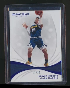 2018-19 IMMACULATE BLUE /25 GARY HARRIS NUGGETS - Picture 1 of 1