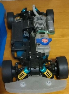 Tamiya TNS Engine RC Car Used For Parts Fuel Tank Choke Broken Scratches Present - Picture 1 of 3