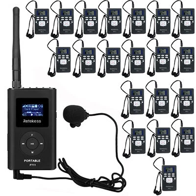 RetekessWireless Tour Guide System Assisted Listening Mic Transmitter 20Receiver - Image 1 of 4