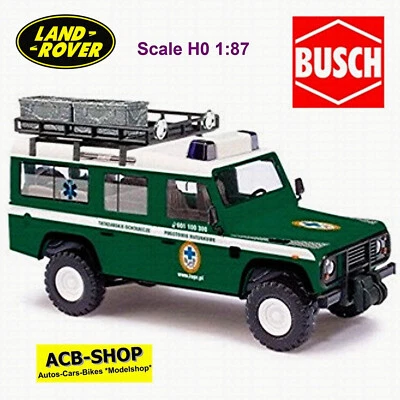 Land Rover Defender Bergwacht Edizione Nr.11 Bergwacht Polen 1:87 Busch 50390 - Immagine 1 di 2
