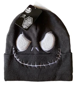 The Nightmare Before Christmas Gray Jack Skellington Knit Beanie - Picture 1 of 3