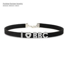 Rhinestone Letters I Love BBC Choker Collar Necklaces Cosplay Custom Name Words