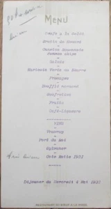 Menu 1933 Paris, France Restaurant, Bœuf à la Mode, Fine Dining Wine List French - Picture 1 of 1