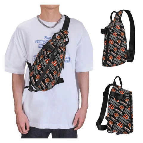 Cincinnati Bengals Crossbody Backpack The Single Shoulder Bag Chest Pack Bags Cover