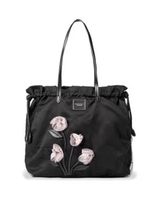 Victoria's Secret New! TEASE Gardenia Tote Bag (Black With Flowers) - Picture 1 of 1