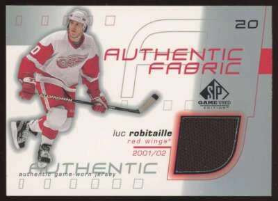 2001-02 Upper Deck SP Authentic Fabric Luc Robitaille #AF-LR Detroit Red Wings - Image 1 of 3