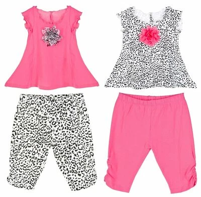 Ganz Sweet 女宝宝粉色或捷豹上衣 | 裤子套装 12-18 mo ER22124 - 选择... — 第 1/3 张图片