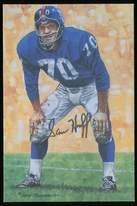 Sam Huff New York Giants - Goal Line Art Card - JSA Authentic Autograph - Picture 1 of 3