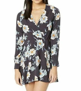 NWT Flynn Skye Womens Elle Mini Dress Midnight Flora Size M - Picture 1 of 4