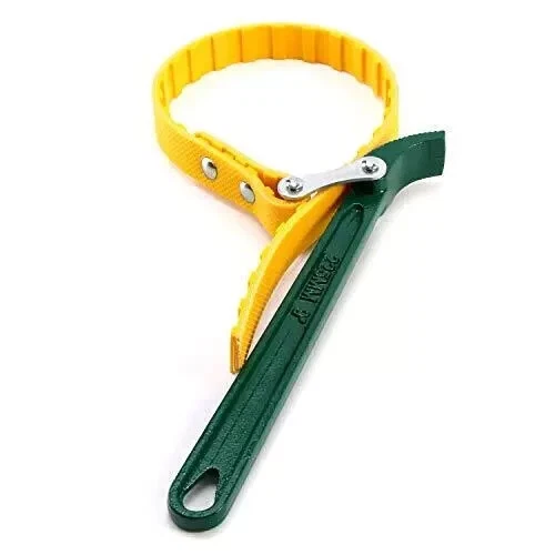 QWORK 9 Belt Strap Wrench Multi-Purpose Adjustable Strap Oil Filter Strap Open