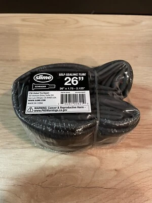 New Slime Self-Sealing Bike Inner Tube 26 x 1.75-2.125 Schrader Valve - Image 1 of 4