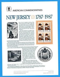 USPS COMMEMORATIVE PANEL #289 NEW JERSEY #2338 - Picture 1 of 1