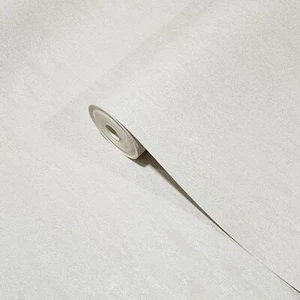 Modern ivory off white faux fabric textured Modern contemporary Wallpaper rolls - Picture 1 of 14