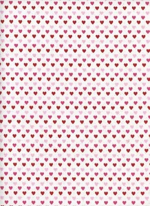Mini Hearts on White 1 Fat Quarter cotton fabric quilt quilting glitter love - Picture 1 of 1