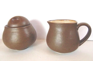 Set zuccheriera e cremiera Sango gres immacolato marrone moka moderno BELLO - Foto 1 di 3