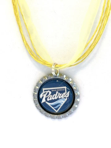 BASEBALL FANS!!  San Diego PADRES Baseball Necklace Cover