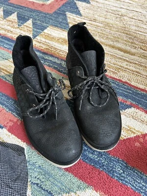 TEVA Mujer Talla 9 M Negro Cuero Cordones Tobillo Moda Botas Botín Foto 1 de 4