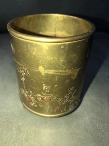 Vintage Antikes ästhetisches Uhrwerk japanischer Streichholzhalter aus gemischtem Metall 19.Jh. - Bild 1 von 7