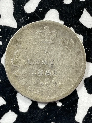 1889 Canada 5 Cents Lot#M2723 Silver! Key Date! Cover