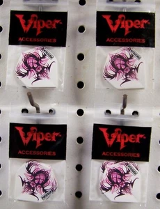 4 Sets Pentathlon 6-seitig Pink Star/Schwarz Totenkopf Form Standard Dart Flights - Bild 1 von 2