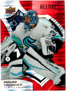 PHILIPP GRUBAUER 21-22 ALLURE RED RAINBOW REFRACTOR SP CARD # 92 KRAKEN 2021-22