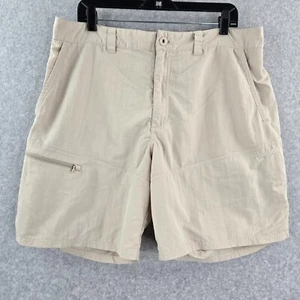 Patagonia Shorts Men XL Beige Sandy Cay Hiking Camp Nylon Zip Pocket Lightweight - Picture 1 of 11