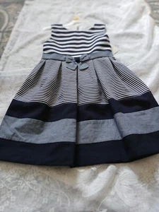 Bonnie Jean Girl's Tiered Color Block & Stripes Special Occasion Dress Size 6 - Picture 1 of 5
