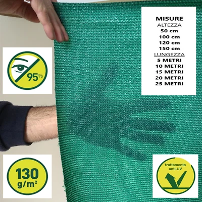 TELO OMBREGGIANTE 130g/m RETE OSCURANTE 95% FRANGISOLE FRANGIVISTA FRANGIVENTO - Immagine 1 di 4