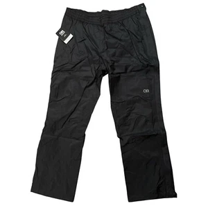 Outdoor Research Apollo Rain Pants Mens 2XL Hiking Nylon Ankle Zip Black NWT - Picture 1 of 6