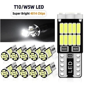 10 Pz LAMPADINE LED T10 LUCI lampade auto POSIZIONE TARGA CANBUS bianco 4014 W5W - Foto 1 di 4