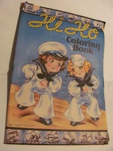 Vtg Hi Ho Coloring Book Sailor Children H. Lupprian Illustrated Saalfield 1937 - Bild 1 von 12