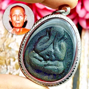 Windfall Money Rich Close Eye Pidta Jumbo2 Lp Toh Be2522 Black Thai Amulet 17415 - Picture 1 of 9