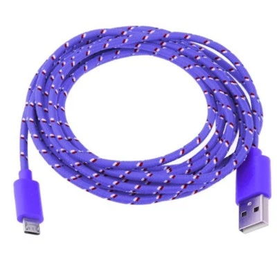 Cable cargador cable de alimentación micro USB trenzado NTJ para Samsung Galaxy S4 S6 S6+ S7 Foto 1 de 4