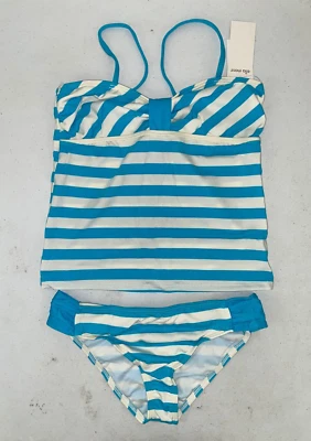 Ella Moss Niñas Cabana 2 Piezas Bandini Parte Superior e Inferior Aqua Talla 14 Foto 1 de 2