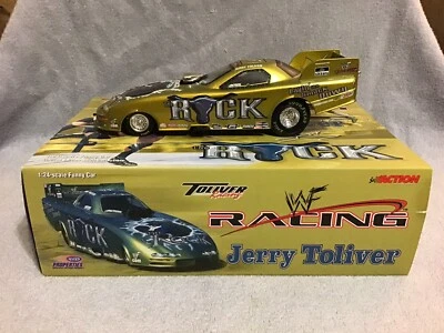 2000 Action JERRY TOLIVER - WWF / THE ROCK  NHRA 1/24 Camaro Diecast - Image 1 of 4